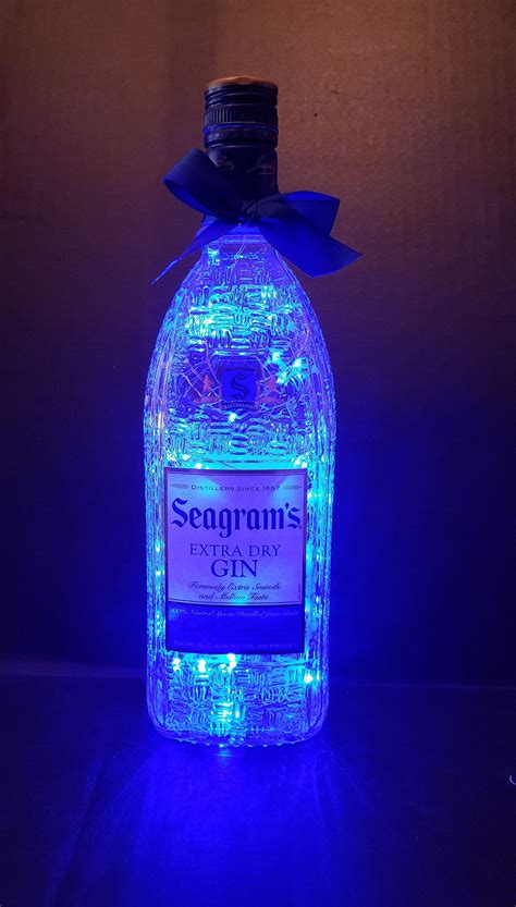Seagrams Gin. LED Battery Operated Lights. Blue Lights - Etsy UK