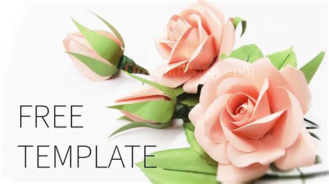 Paper Rose Printable Templates Printable Paper Flower