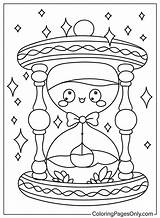 Hourglass Chibified Cute  Free Printable Coloring Pages sketch template