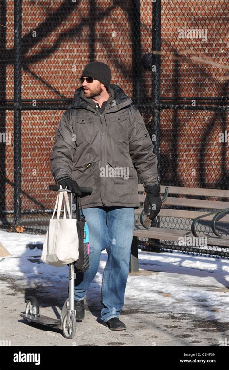 Hugh Jackman out walking with his daughter in Manhattan. New York City ...