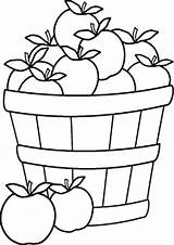 Fall Apple Coloring Page sketch template
