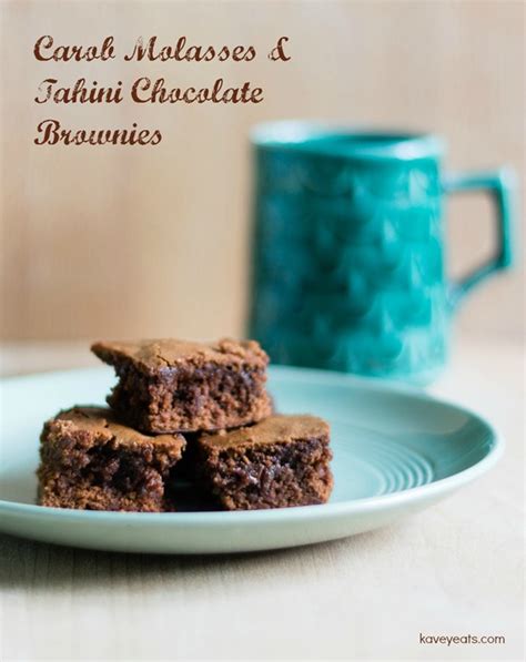 Kavey Eats » Lebanese-Inspired Carob Molasses & Tahini Chocolate Brownies