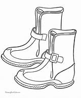 Snow Boots Coloring Pages sketch template