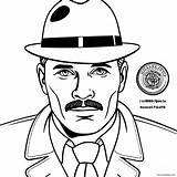 Detective Coloring Page 46853 37036 sketch template