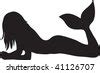 Clip Art Illustration Of A Mermaid Silhouette. - 41126713 : Shutterstock