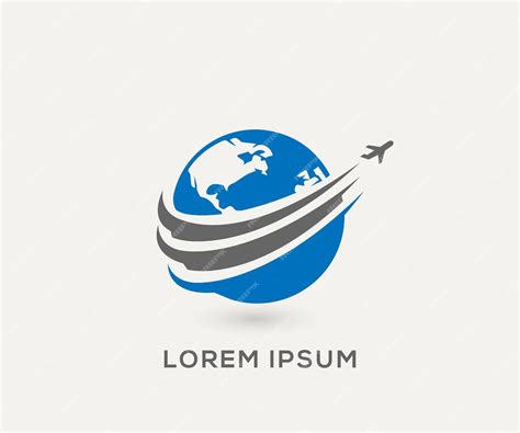 Premium Vector | World travel logo design template illustration