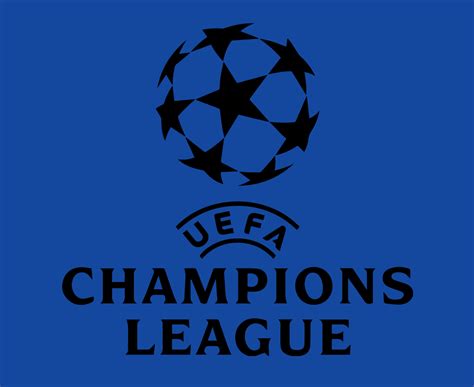 Champions League Logo Symbol Black Design football Vector European ...