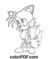 Chibi Miles Tails Prower – Coloring Pages And Books In PDF sketch template