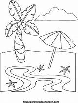 Hawaii Beach Vacation Tropical Coloring Page sketch template