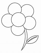 Flower Coloring Pages For Preschoolers sketch template