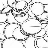 Shiny Gold Coins Pile Coloring Page 45154 35694 sketch template