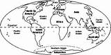 Map Of The World To Color Free Printable sketch template