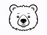 Simple Cinnamon Bear Coloring For Children  Page sketch template