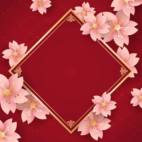 Chinese New Year Flower Background 1849494 Vector Art at Vecteezy