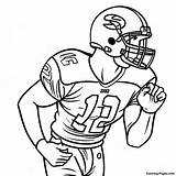 Wide Receiver Football Player Coloring Page  Pagescom sketch template
