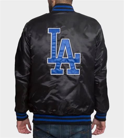 Los Angeles Dodgers Black Satin Jacket