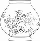 Vase For Decoration Coloring Page  Free Printable Pages Kids sketch template