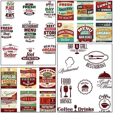 Restaurant menu & logo vector set | Free download