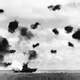 USS Yorktown being hit by a Torpedo during World War II, battle of Midway image - Free stock ...