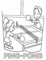Smiling Two Kids With Table Tenis coloring Page  Download Print Or sketch template