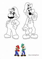 Mario And Luigi Coloring Pages  2 Free Sheets 2021 sketch template