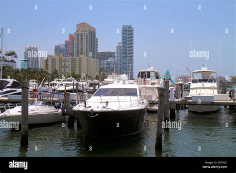 Miami Beach Miami Florida Beach Marina boats yachts water Government Stock Photo: 56270107 - Alamy