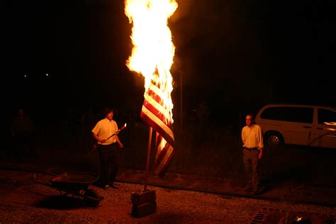 The Ritual Burning of the American Flag • Reportage from the Aesthetic Edge