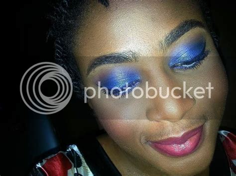 Face of the Day: MAC Blue Flame & Natural Hair twists