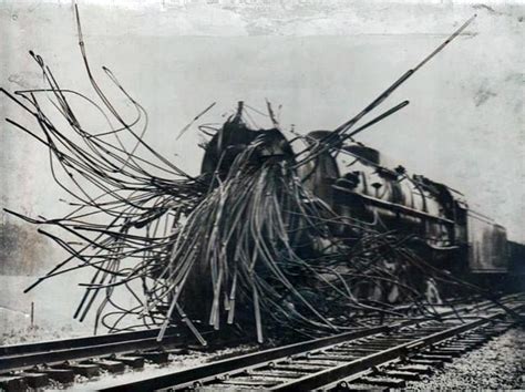 This steam train after its boiler exploded : r/oddlyterrifying