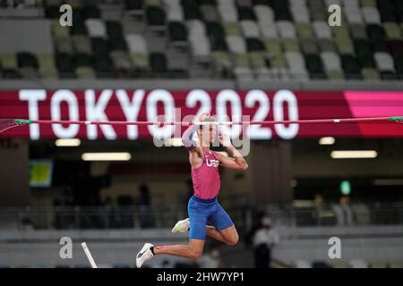 Kc Lightfoot participating in the Tokyo 2020 Olympics in the pole vault discipline Stock Photo ...