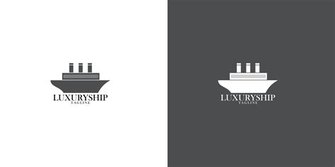 luxury ship logo minimalist design idea 16420405 Vector Art at Vecteezy