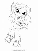 Cute Sasha Coloring Page For Kids  Free Bratz Printable Pages sketch template