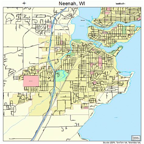 Neenah Wisconsin Street Map 5555750