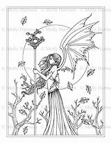 Printable Digital Download Autumn Fantasy Coloring Book By  Etsy sketch template