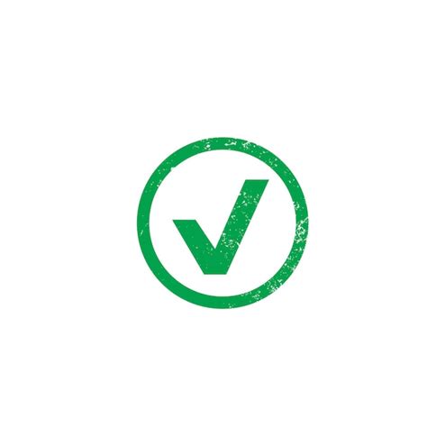 Premium Vector | Green check mark stamp vector