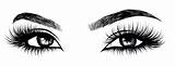 Eyes With Lashes Clip Art Vector Sketch Coloring Page sketch template