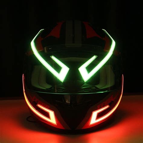 Coolest Motorcycle Helmet EL Cold Light Helmet Light Strip Night Signal Luminous Modified Strip ...