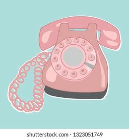 Pink Retro Phone Vector Isolated Stock Vector (Royalty Free) 1323051749 | Shutterstock