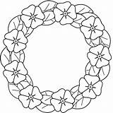 Poppy Wreath  Coloring Page Remembrance Day Home sketch template