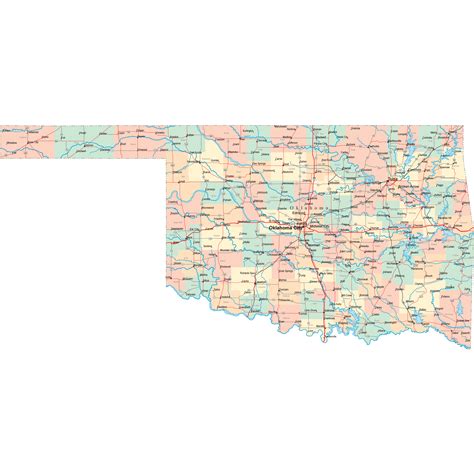 Oklahoma Road Map - OK Road Map - Oklahoma Highway Map