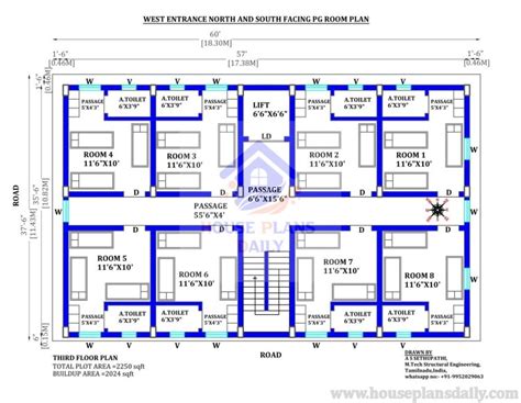 Hostel Plan | Hostel Floor Plan | Hostel Building Plan - House Plan and Designs |PDF Books