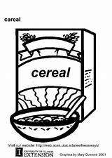 Cereal Coloring Page sketch template