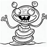 Creepy Alien coloring Page  Download Print Or Color Online For Free sketch template