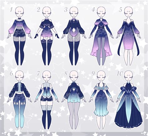 Outfit Adoptable Batch 111 - Open by minty-mango on DeviantArt | Tenues fantasy, Dessins design ...