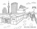 Tokyo Coloring Sheet Pages sketch template