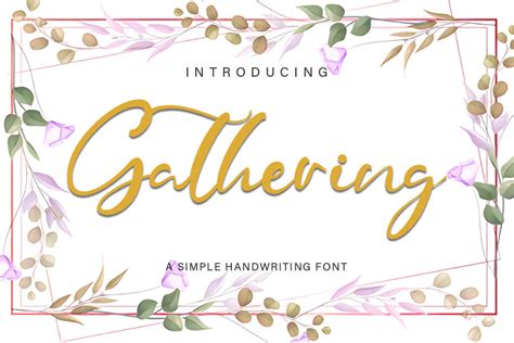 Gathering Font by Merry Joana · Creative Fabrica