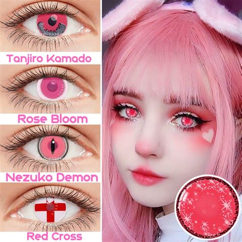 Buy Different Anime Characters Cosplay Eye Contact Lenses (7 Colors ...