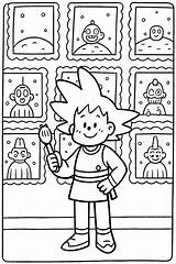 Gokus Cosmic Art Gallery Coloring Page  Free & Printable sketch template