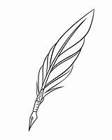 Quill Drawing Clipart Clipartmag Sketch Coloring Page sketch template