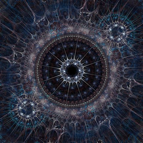 Blue and white mandala artwork, Cameron Gray, spiritual, sacred geometry, fractal HD wallpaper ...